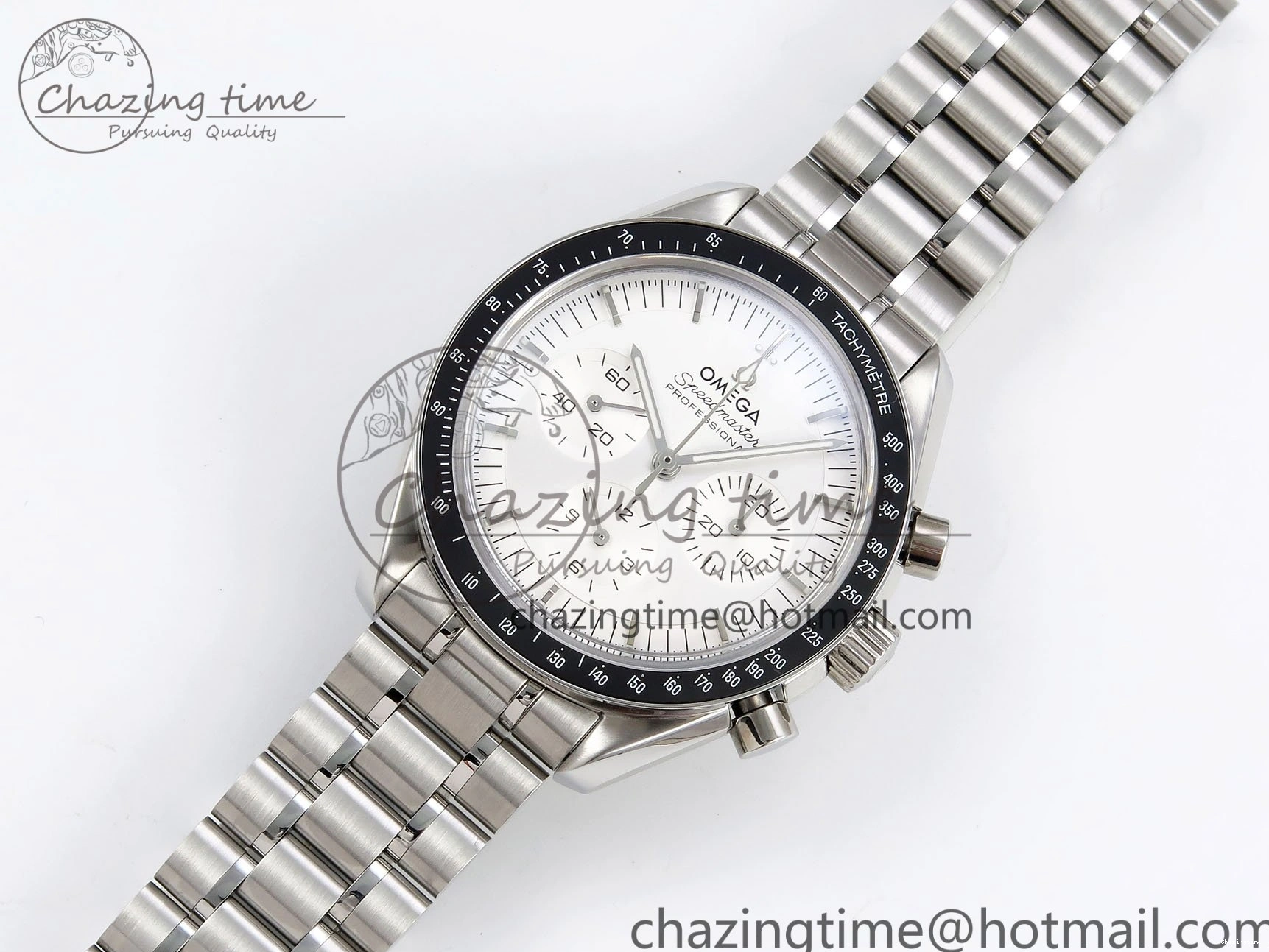 0304 Classic Speedmaster SS RMF Best Edition White Dial on SS Bracelet Lemania HW 7723